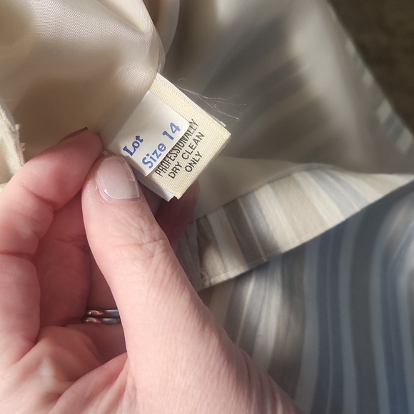 Vintage Ernst Strauss Striped Button-Up Blazer, Size 14 - Picture 9 of 10